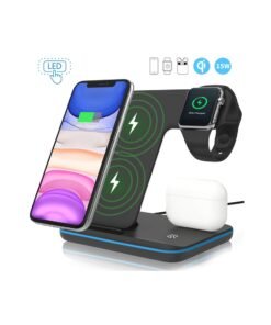 3 in 1 Wireless Charging Station for iWatch, iPhone and AirPods