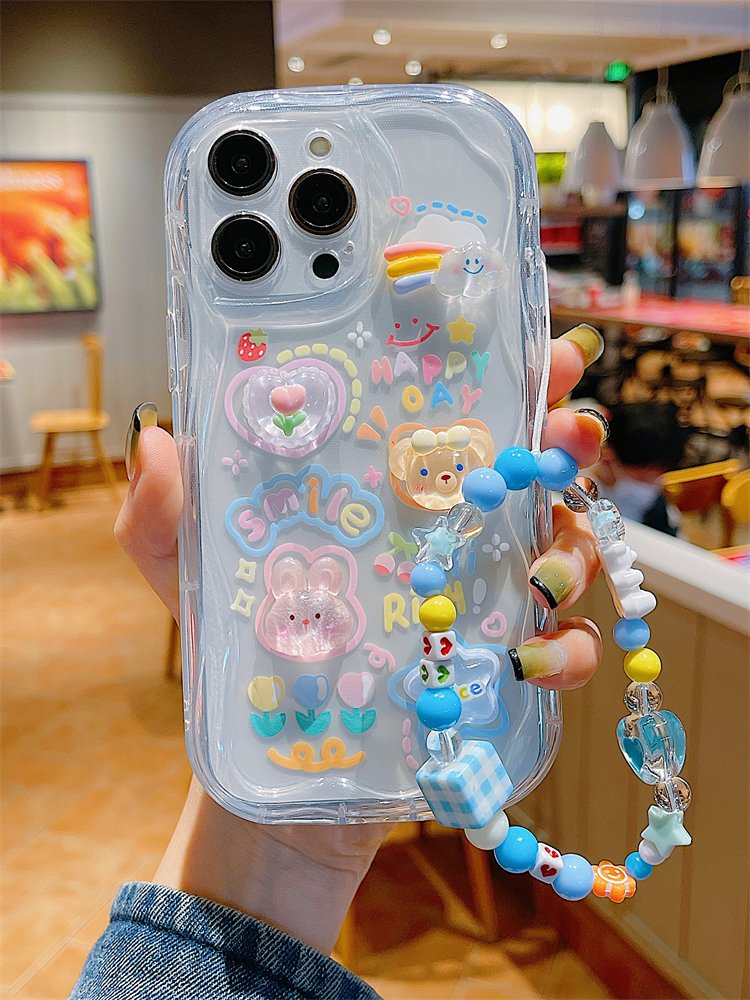 3D Transparent Drop-Proof Case with Bracelet - Image 2