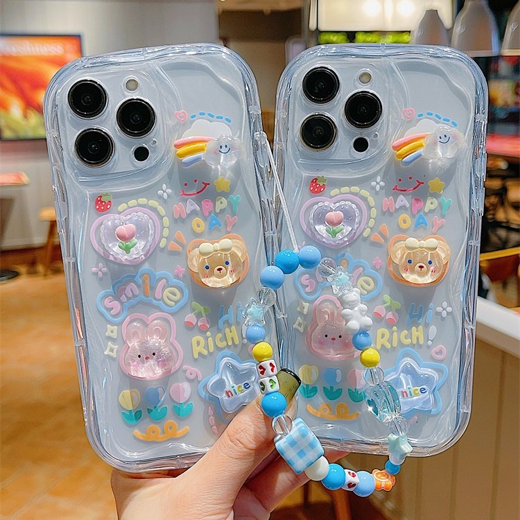 3D Transparent Drop-Proof Case with Bracelet