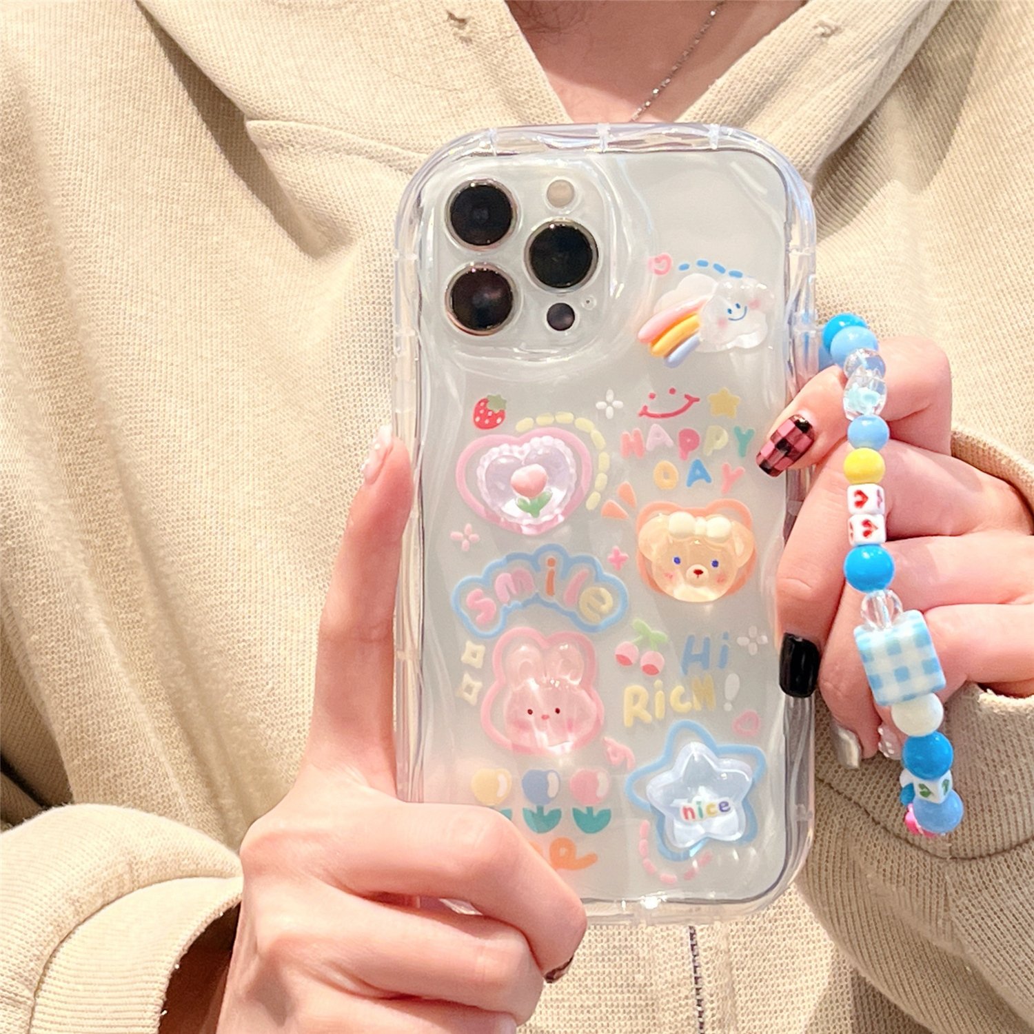 3D Transparent Drop-Proof Case with Bracelet - Image 6